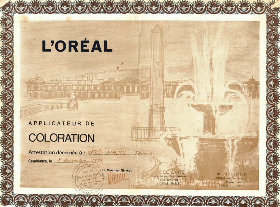Attestation de L'Oréal : Applicateur de Coloration - Casablanca 1979
